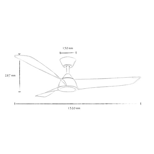 Corsair 132cm DC Smart Ceiling Fan with LED Light