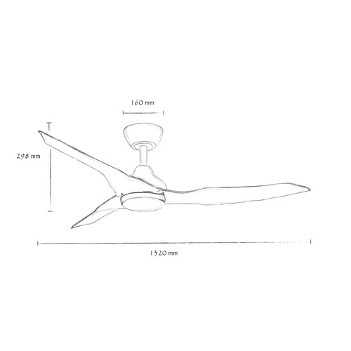 Samurai 132cm DC Smart Ceiling Fan with Remote Control