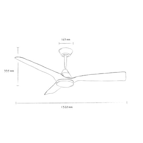 Ventura 132cm DC Ceiling Fan with LED Light