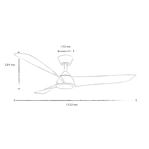 Corsair 132cm DC Smart Ceiling Fan with Remote Control