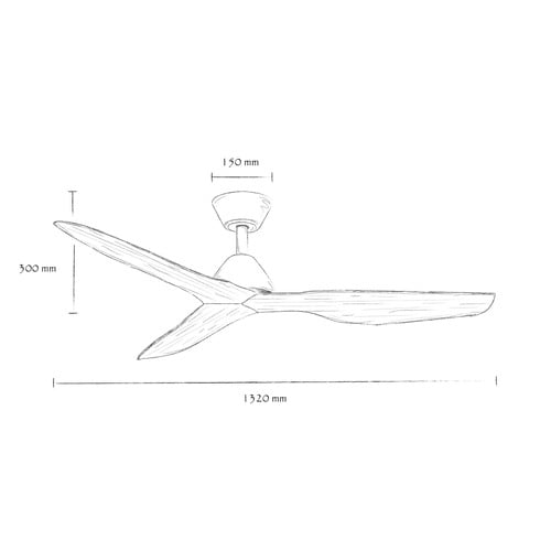 Atlanta 132cm DC Smart Ceiling Fan with LED Light