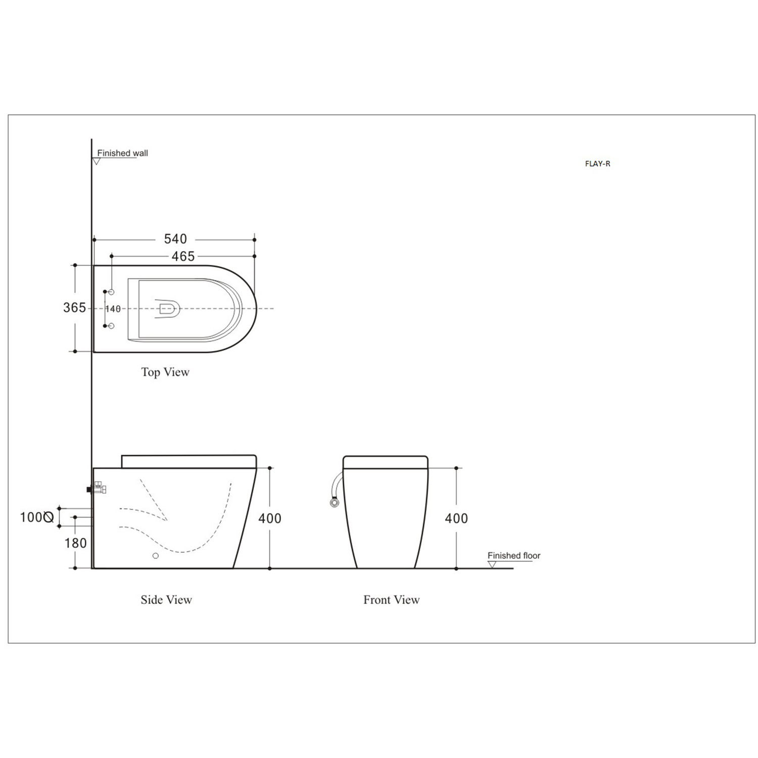 Flay-R Ceramic Back-To-Wall Pan