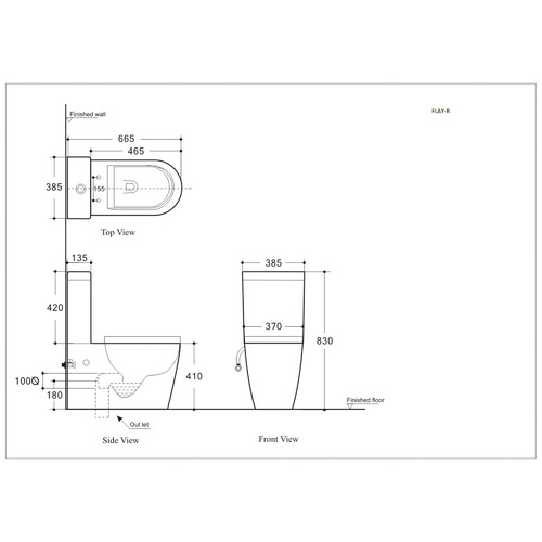 Flay-R Ceramic Rimless Toilet Suite