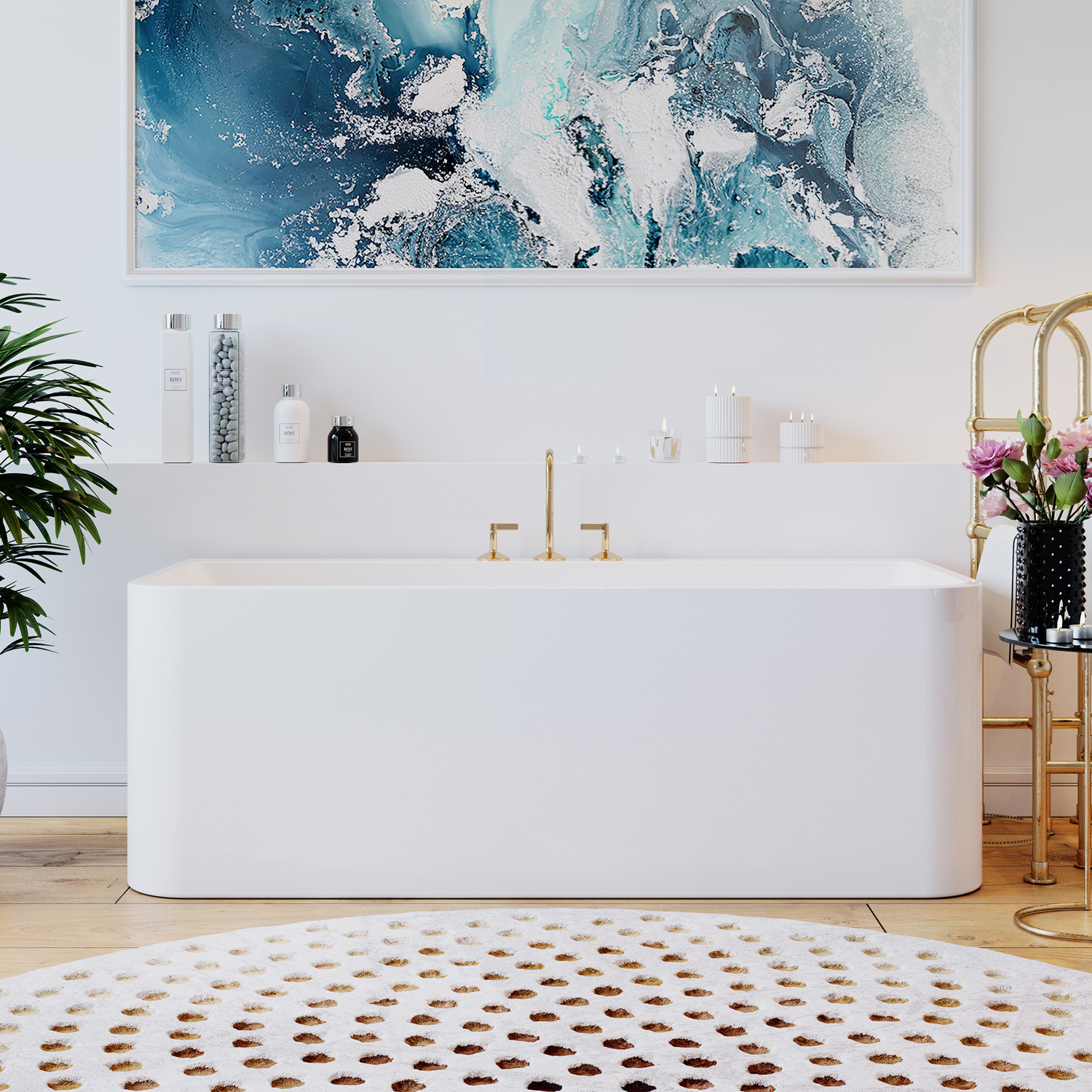 Alto Back- To-Wall Freestanding Bath