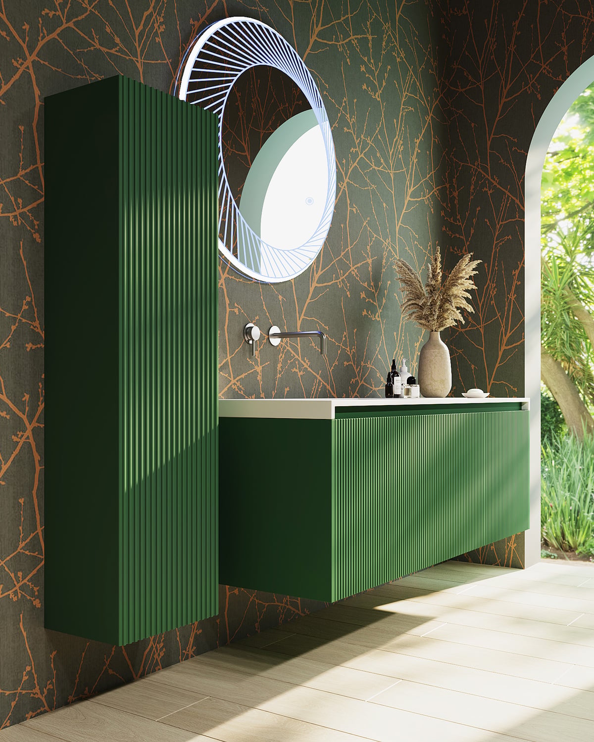 140cm Rimini Wall Mounted Vanity with Basin