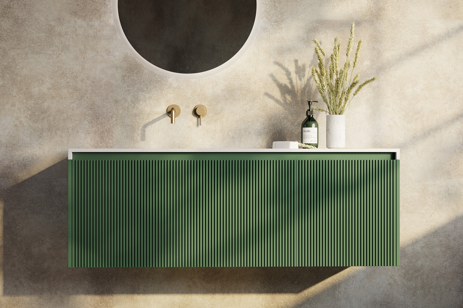 140cm Rimini Wall Mounted Vanity with Basin