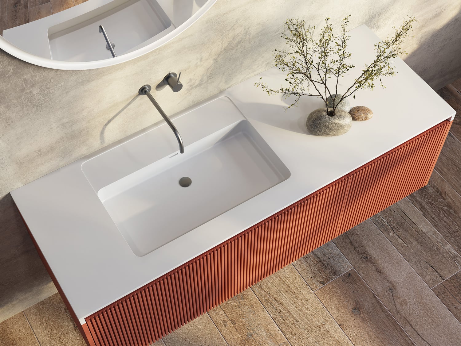 140cm Rimini Wall Mounted Vanity with Basin