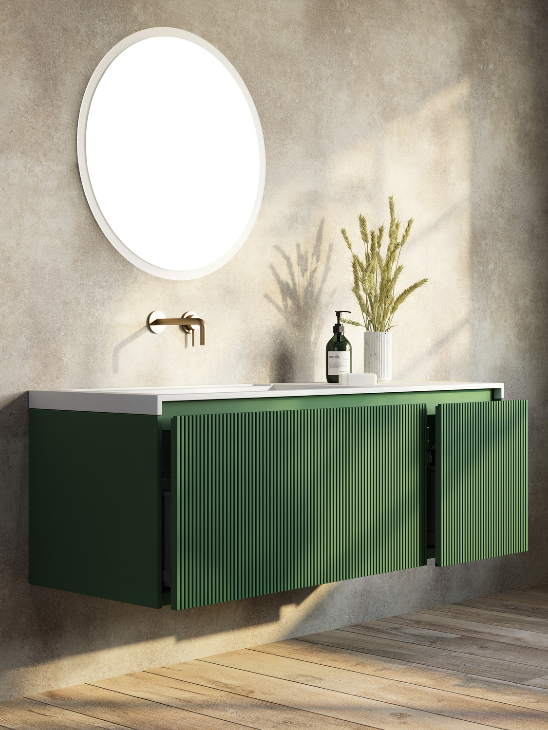 140cm Rimini Wall Mounted Vanity with Basin