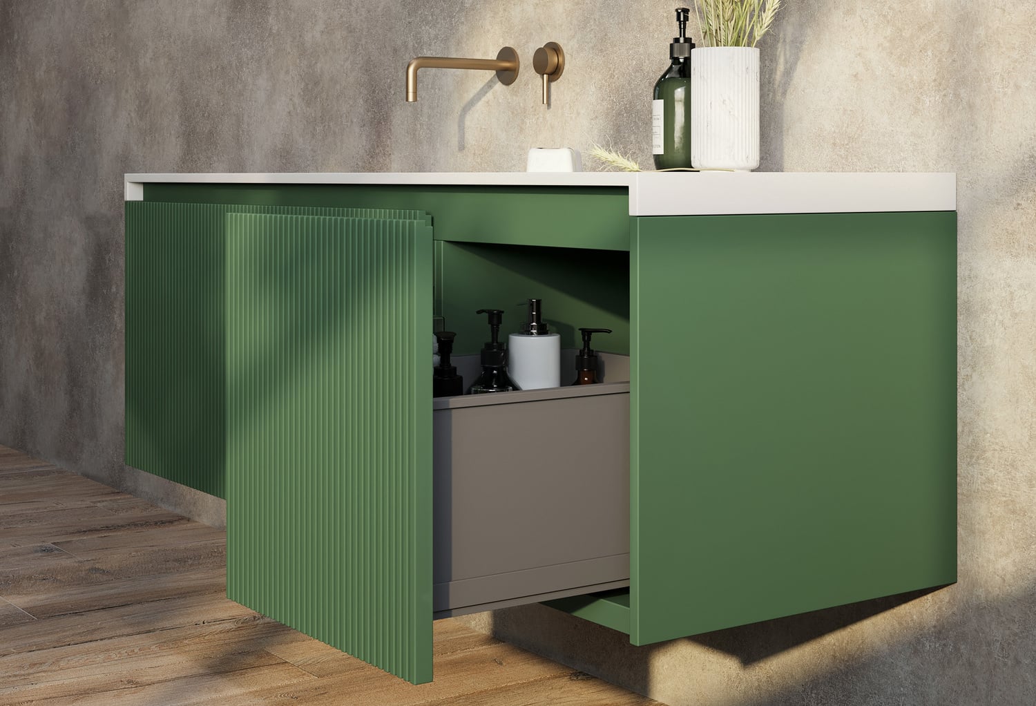 140cm Rimini Wall Mounted Vanity with Basin