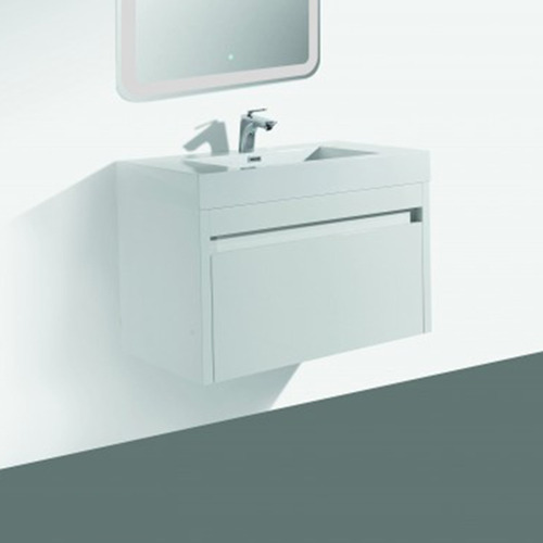 Alexandra 760mm White Wall Hung Single Vanity