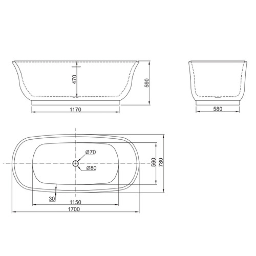 Baden Acrylic Freestanding Bath