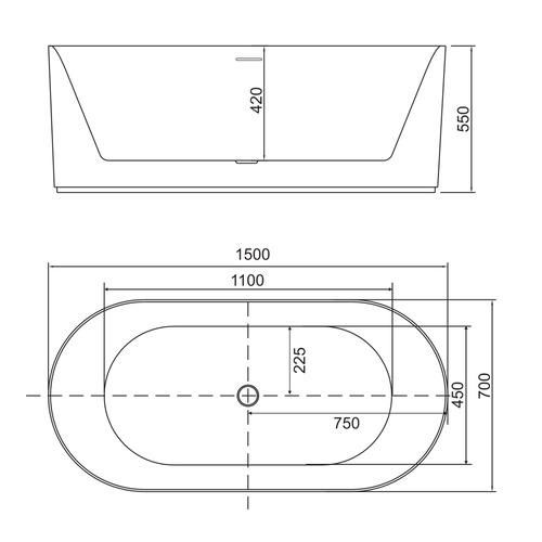 Berg Oval Freestanding Bath