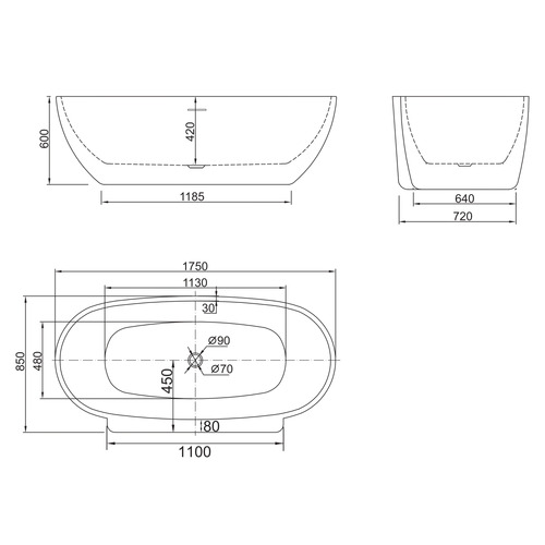 Palermo Acrylic Bathtub