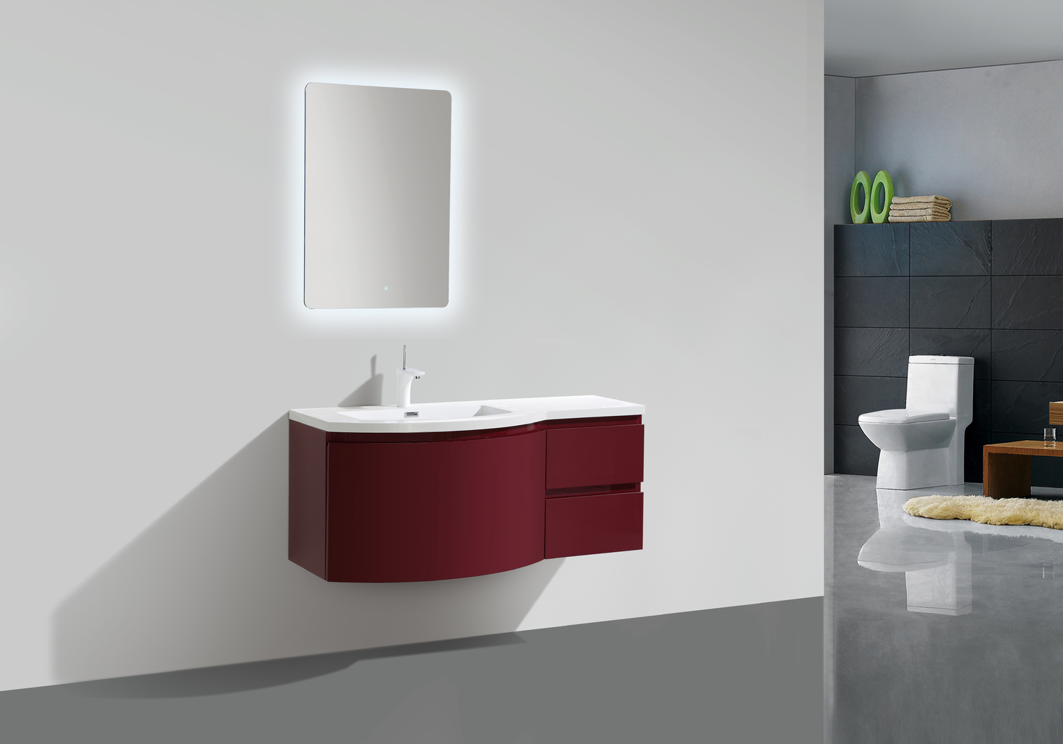 Prospero 1200mm Left Hand Wall Hung Single Vanity