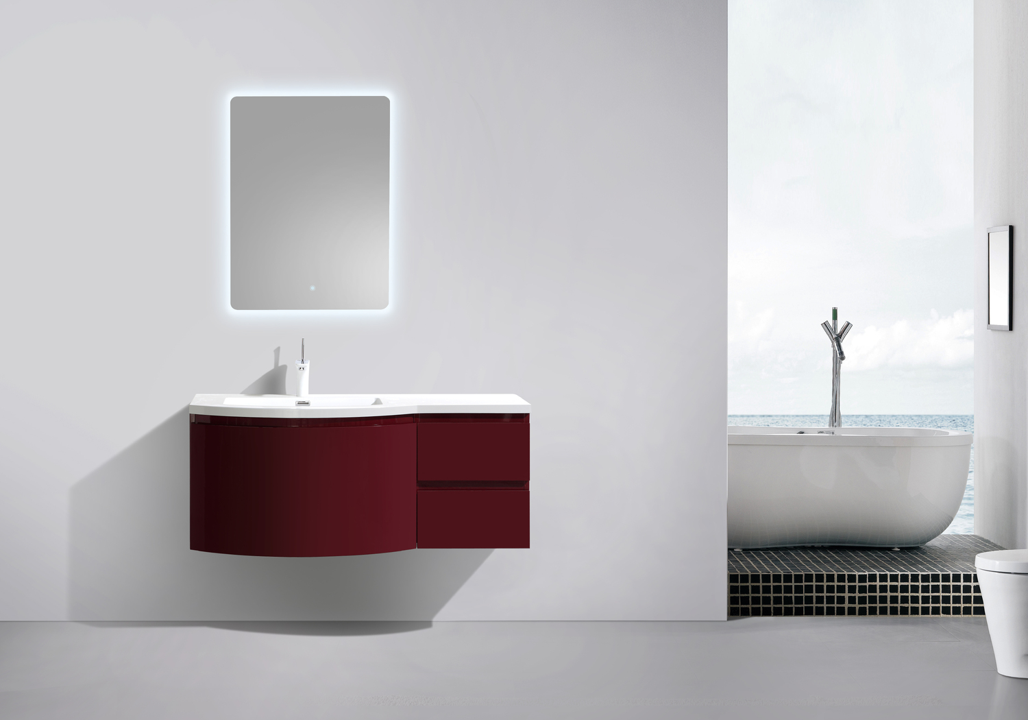 Prospero 1200mm Left Hand Wall Hung Single Vanity