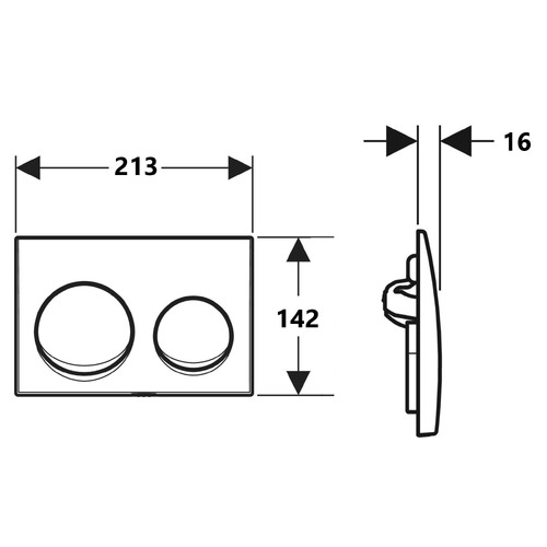 Alpha25 Dual Flush Button