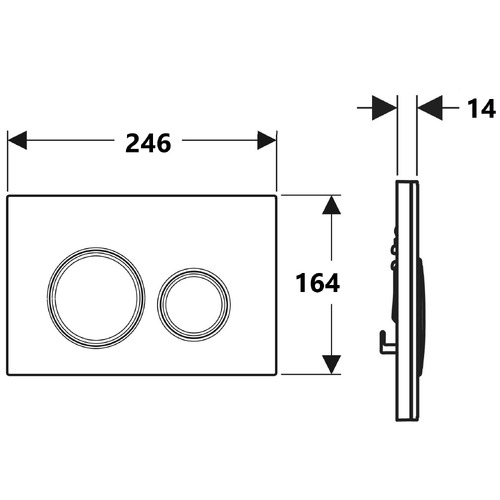Sigma21 Black Dual Flush Button