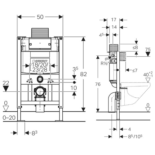 Alpha Geberit Wall Hung Cistern