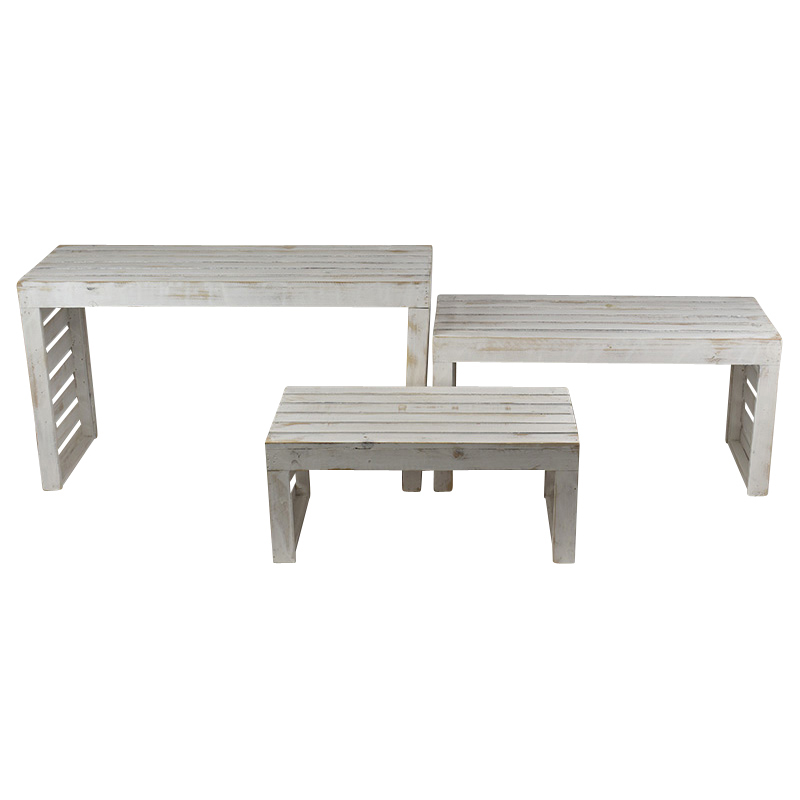 3 Piece Sage Fir Wood Plant Stand Set