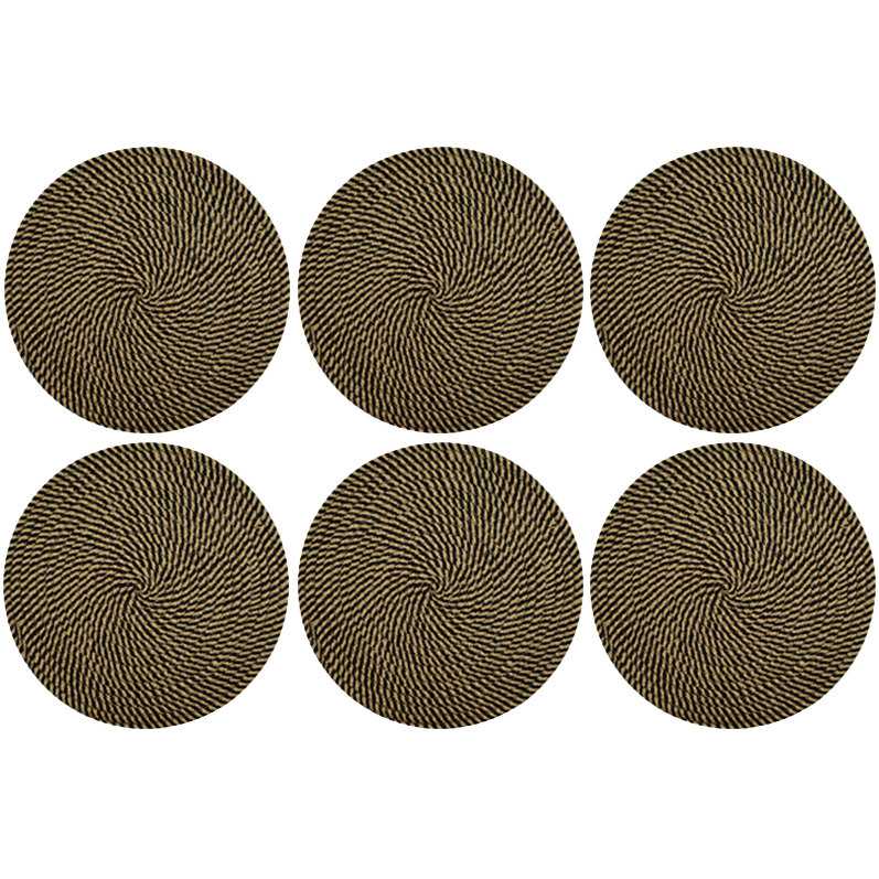 Black & Brown Demi Cotton Placemats