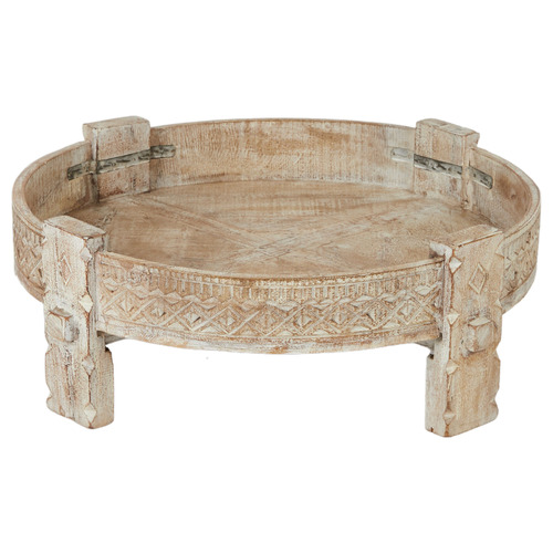 Temple & Webster Clover Mango Wood Side Table