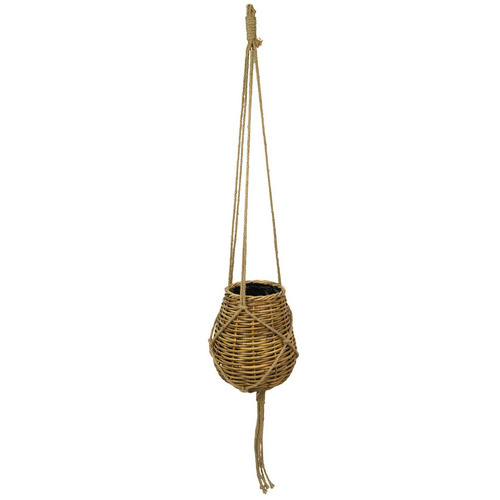 Hub Living 54cm Bulb Rattan Hanging Basket & Reviews Temple & ster
