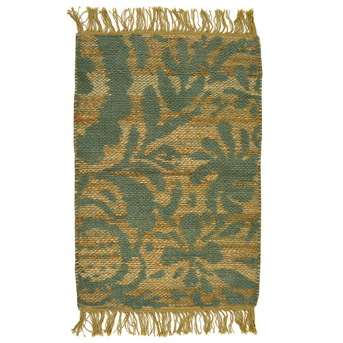 Hub Living Green Moss FlatWoven Cotton Rug Temple & ster