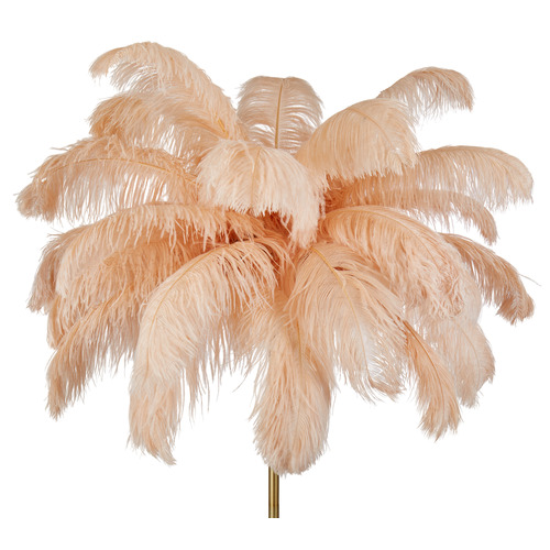 Isabella Feathered Brass Floor Lamp | Temple & Webster