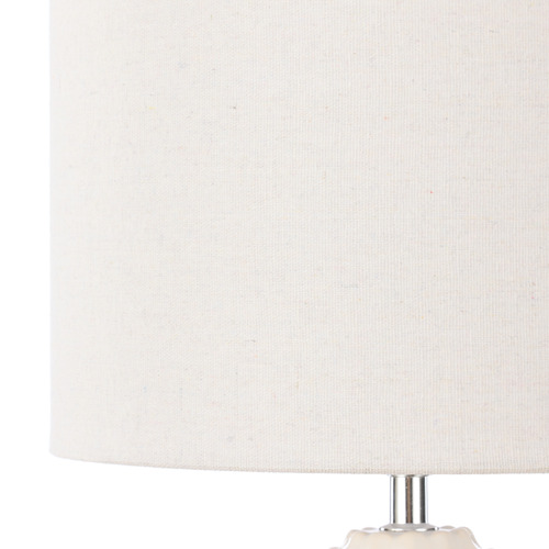 43cm White Sculpted Namoka Table Lamp