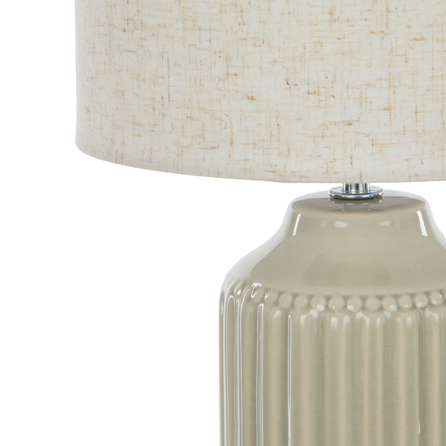 39cm Oat & Cream Jacobson Ceramic Table Lamp