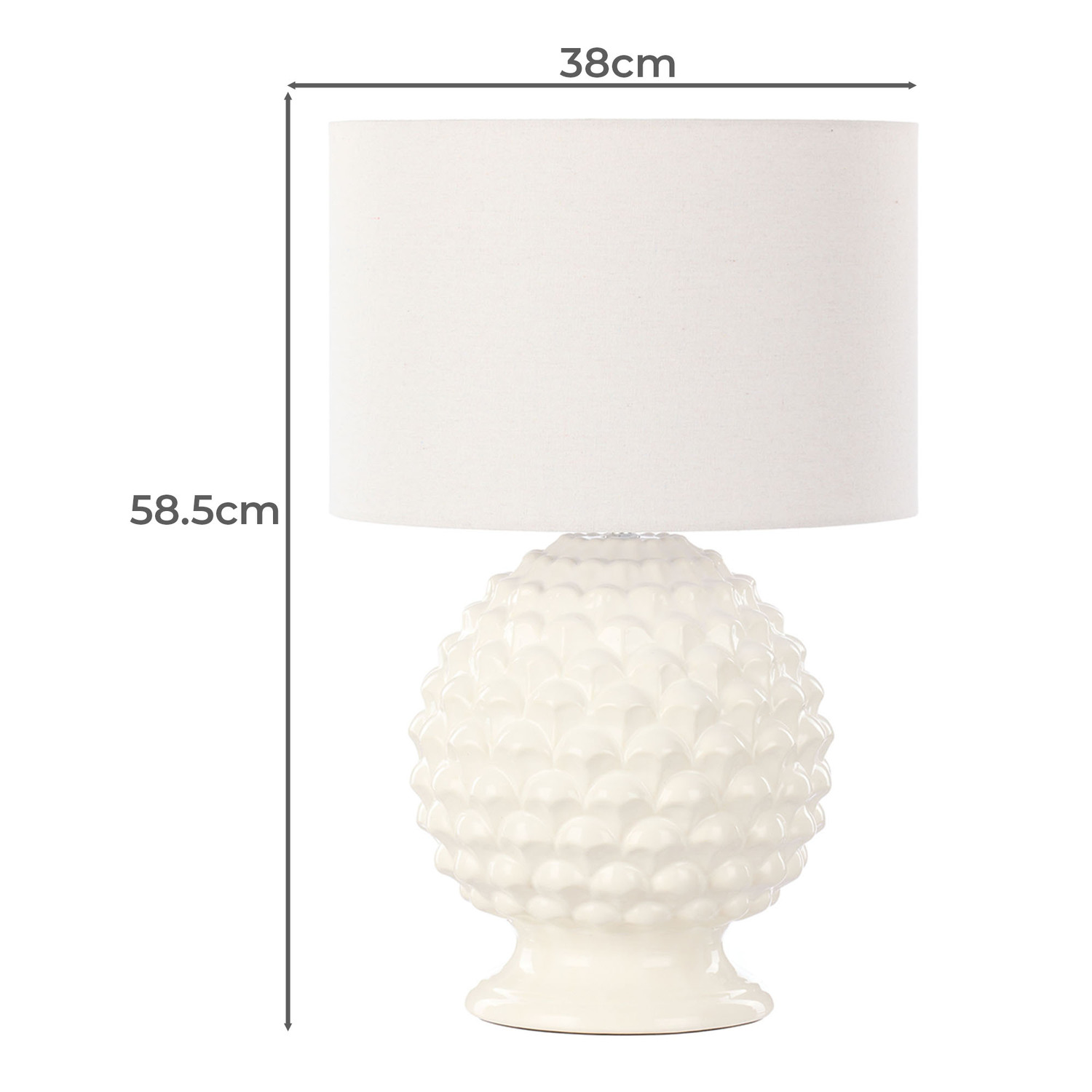 Cranston Ceramic & Linen Table Lamp