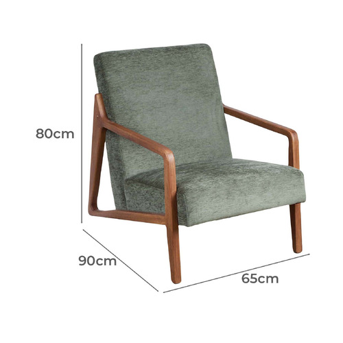 Yvette Rubberwood Armchair