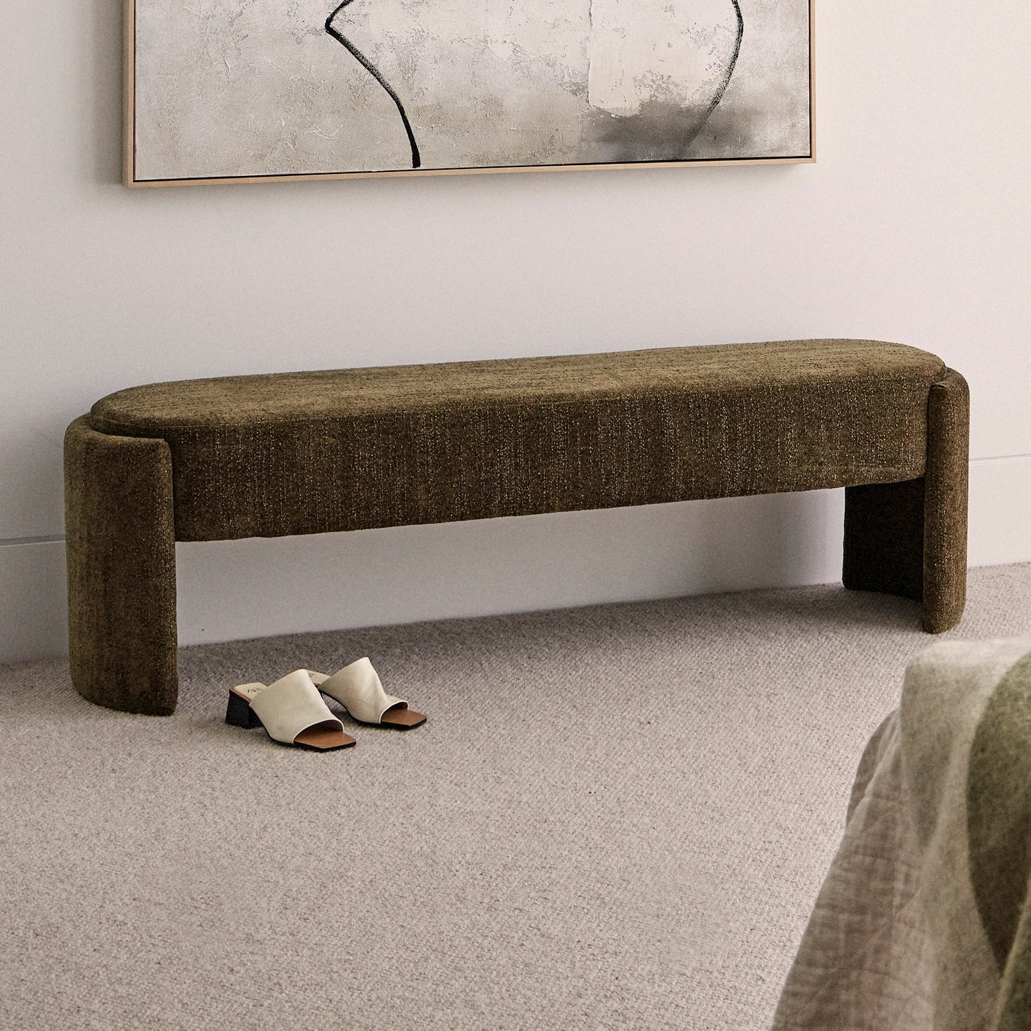 June Boucle Ottoman Bench