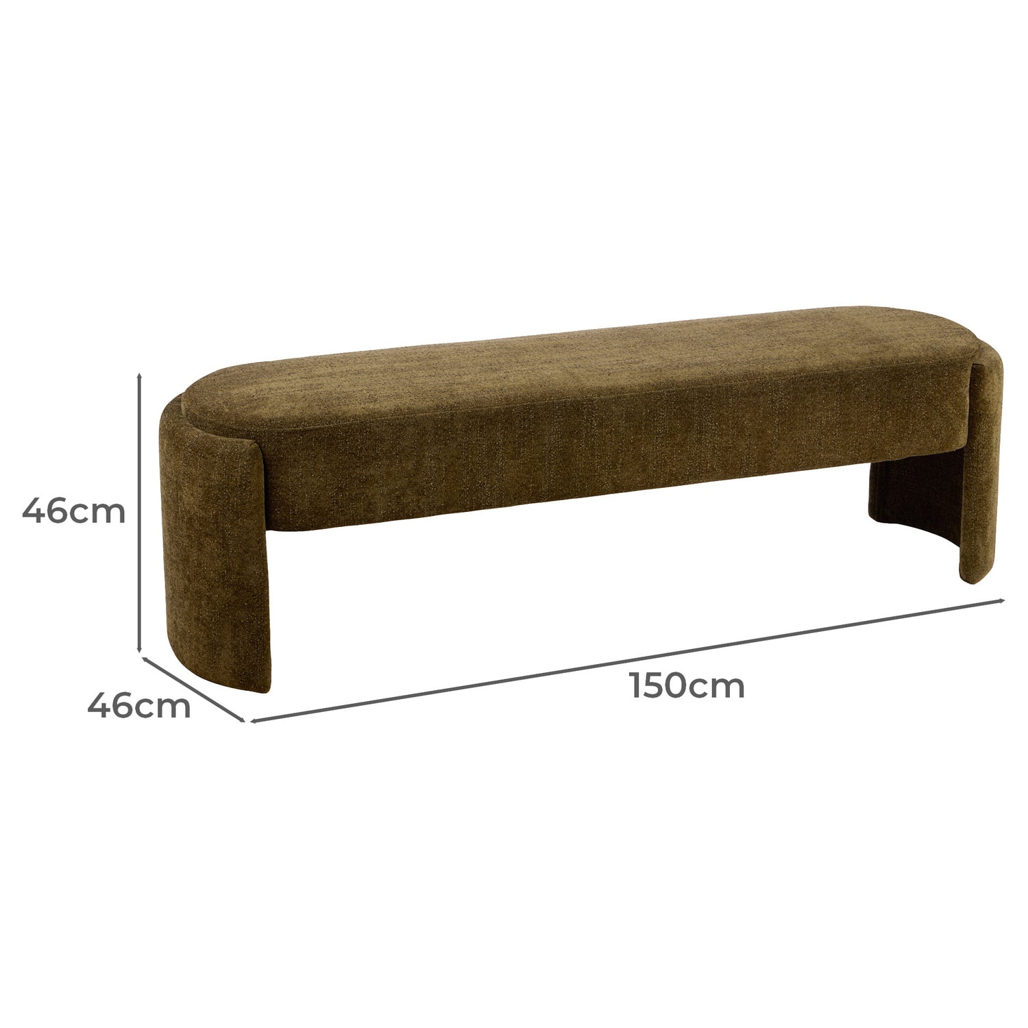 June Boucle Ottoman Bench