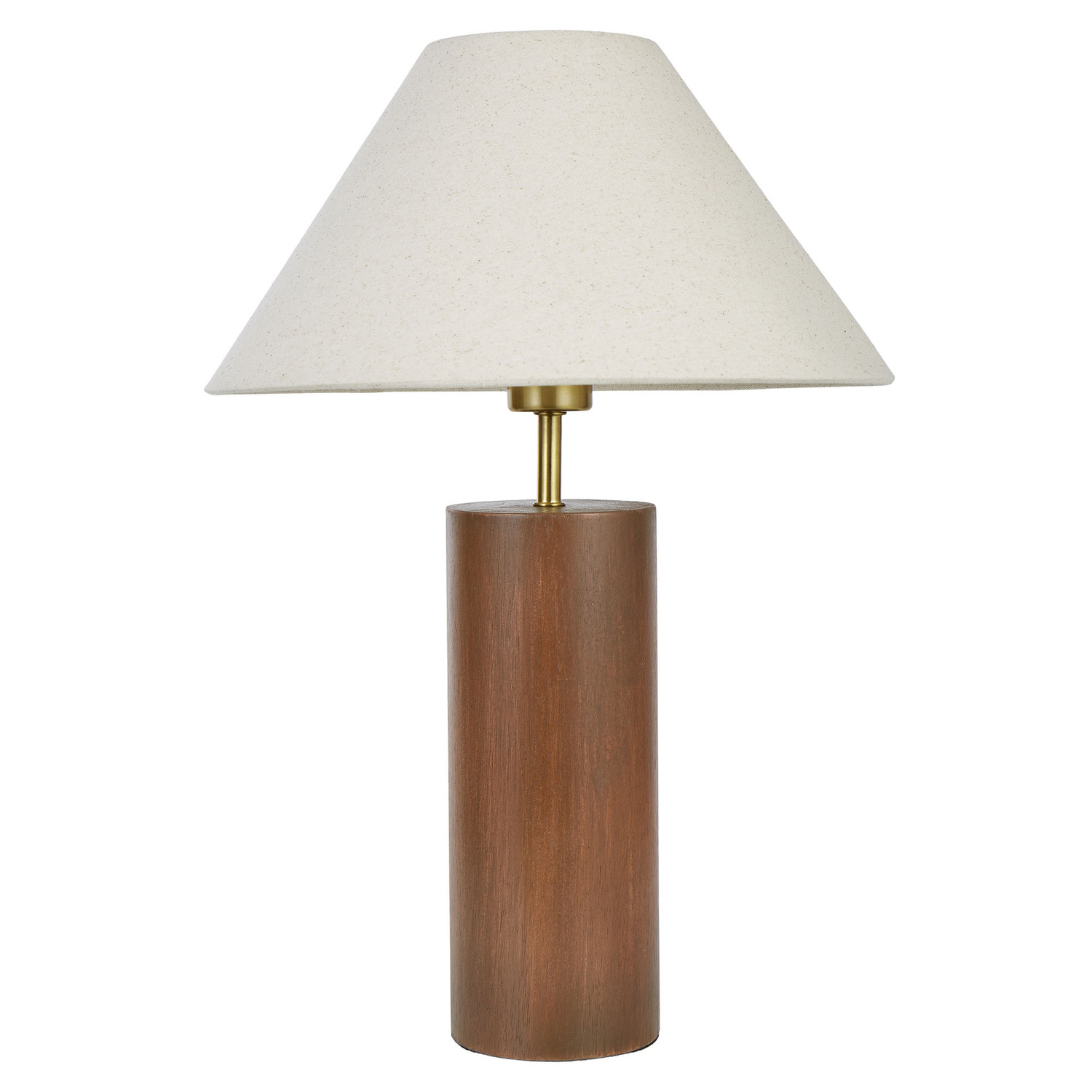 Carson Rubberwood & Linen Table Lamp