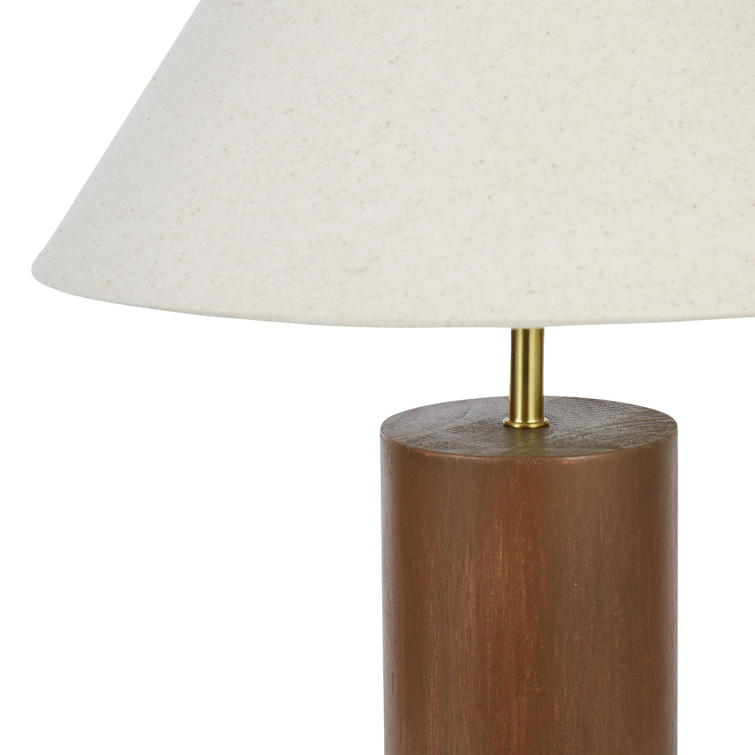 Carson Rubberwood & Linen Table Lamp
