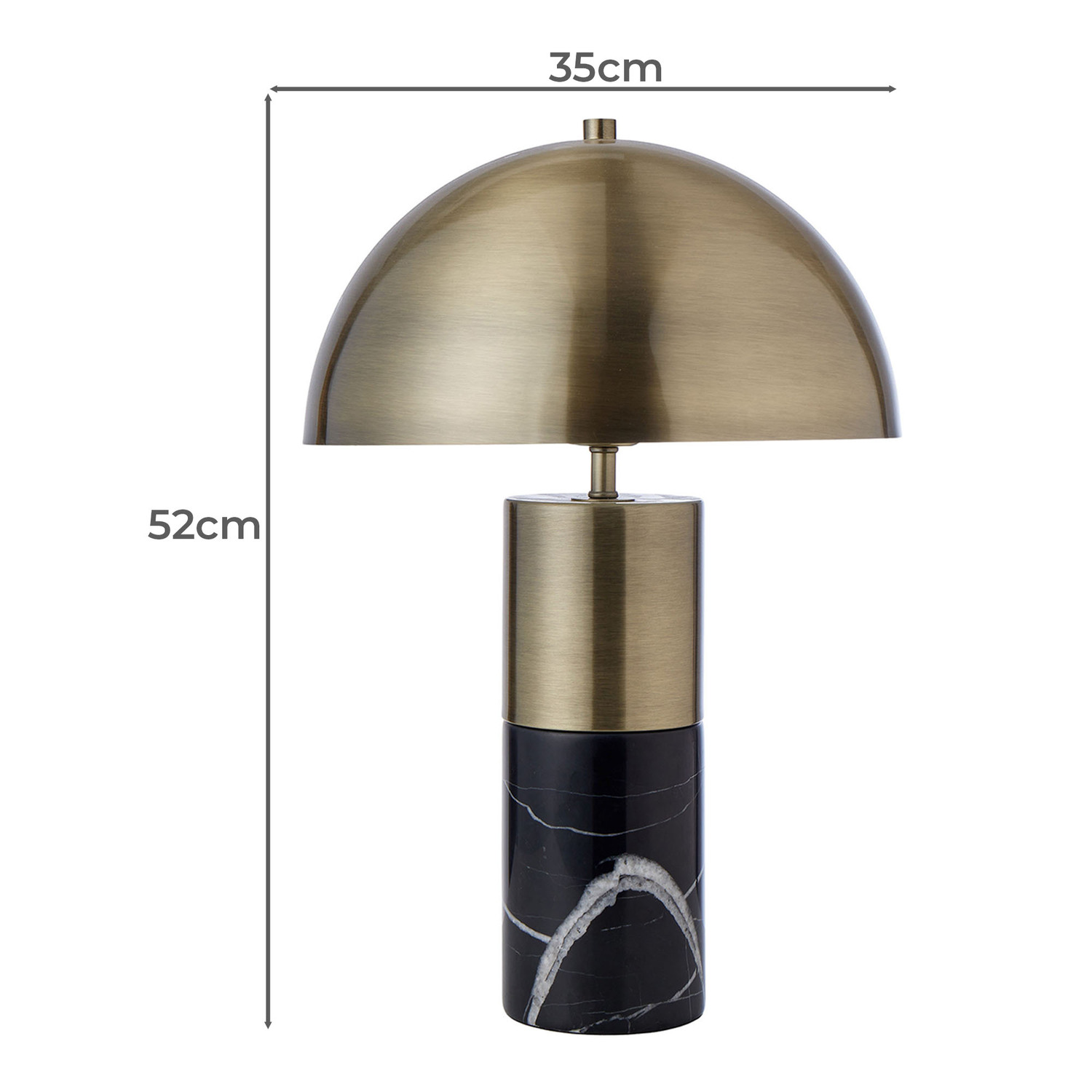 52cm Willow Marble Table Lamp