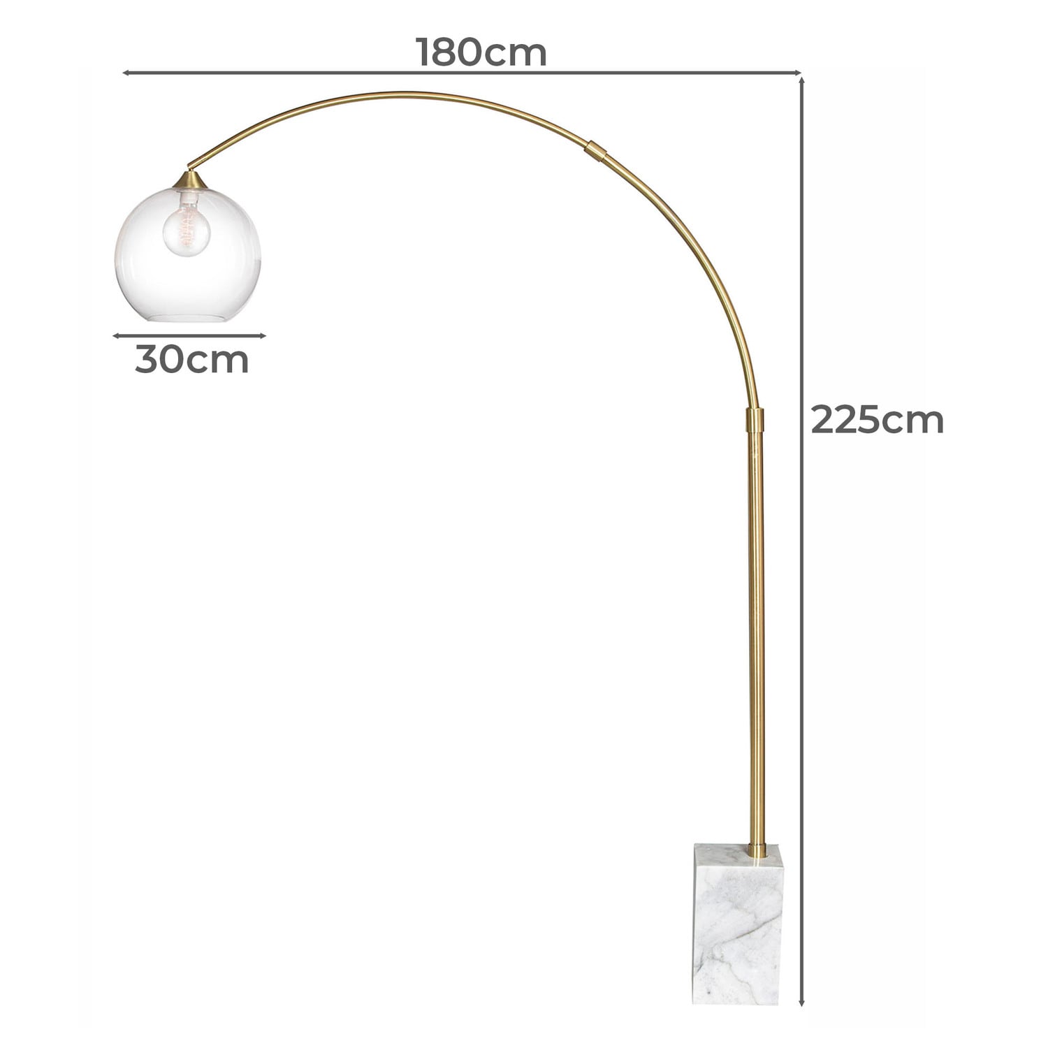 Reno Marble & Glass Floor Lamp