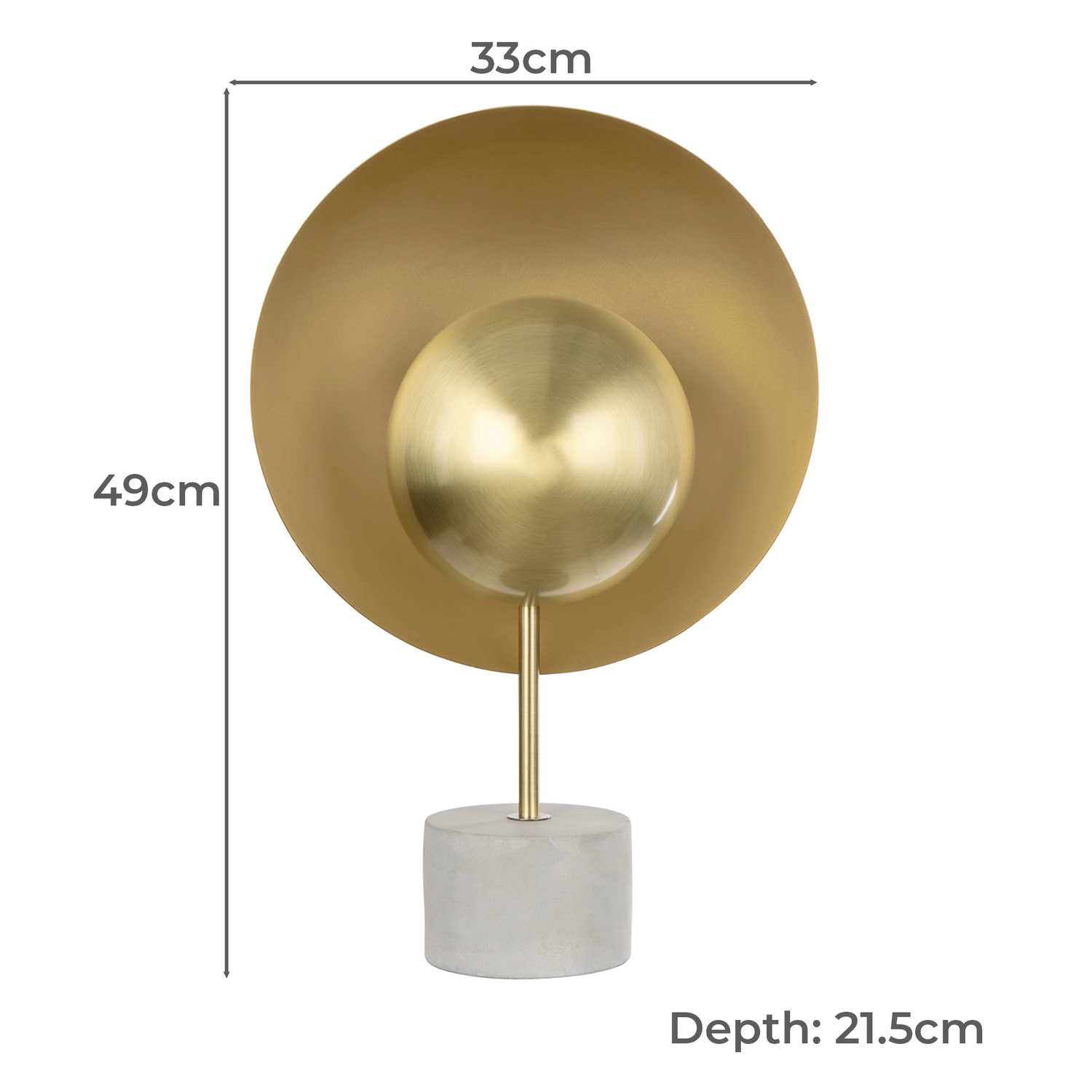 Malcolm Iron & Cement Table Lamp