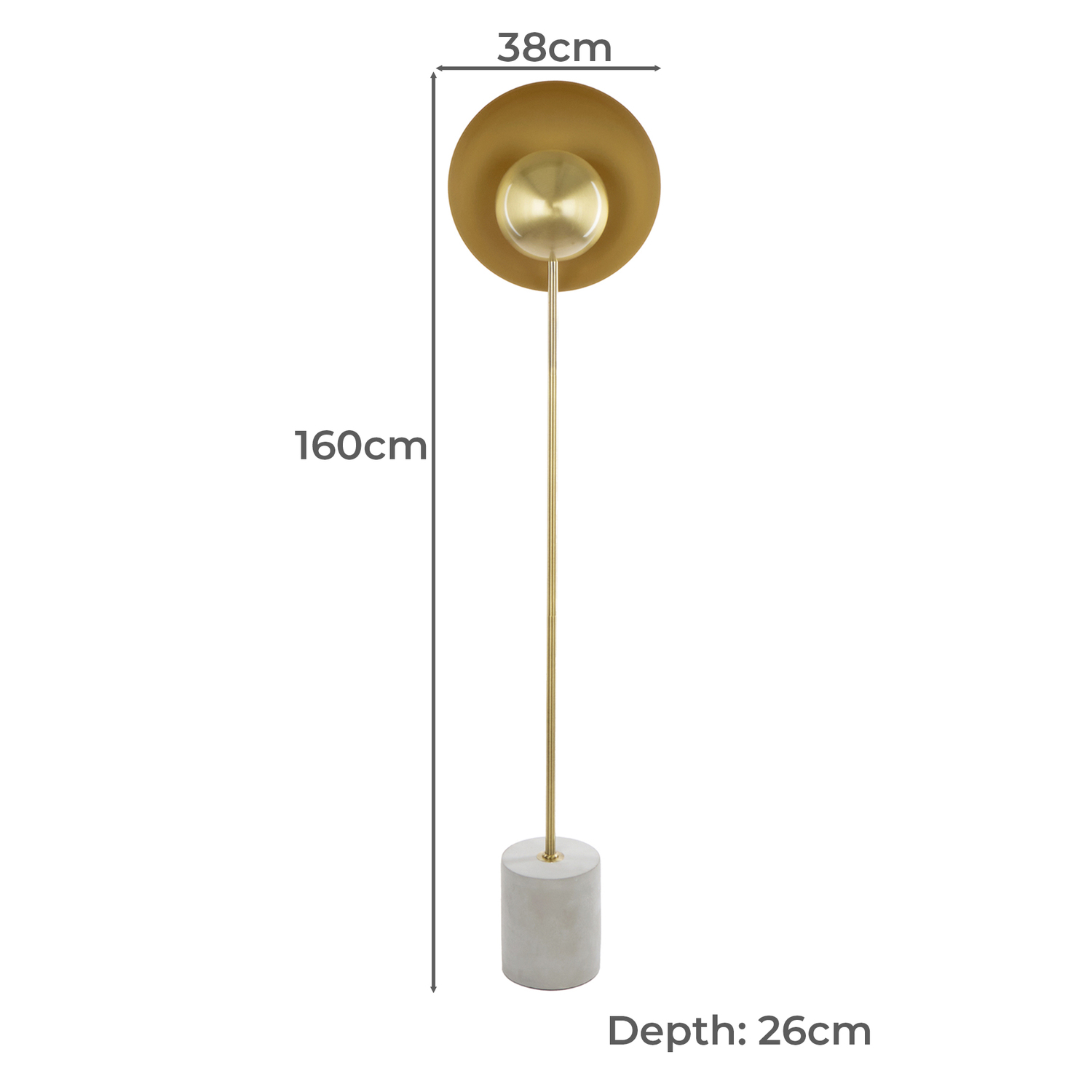 Malcolm Iron & Cement Floor Lamp