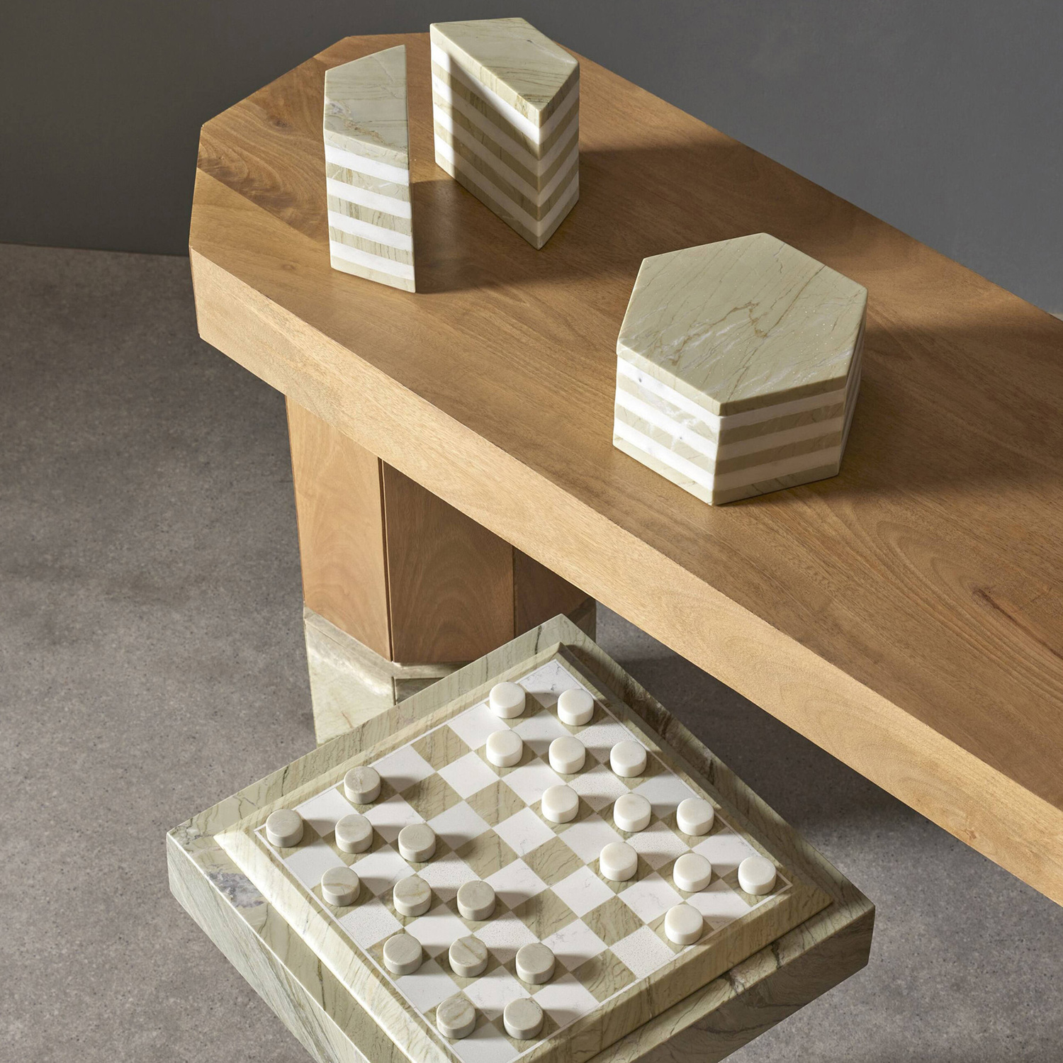 Castine 25 Piece Marble Checkers Set