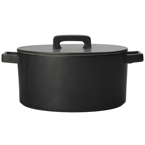 Black Epicurious 13L Round Porcelain Casserole