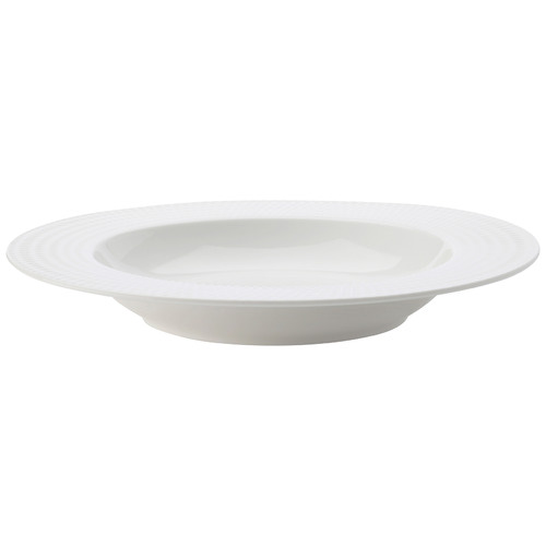 White Basics Diamonds Rim 23cm Porcelain Soup Bowls