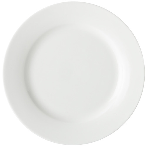 White Basics 23cm Porcelain Rim Entree Plates
