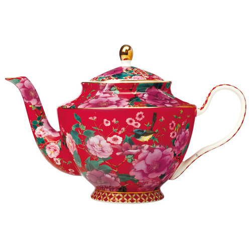 Teas and C's Silk Road Teapot With Infuser 1L Gift Boxed in White