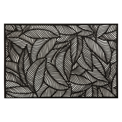 Black Leaf Table Accents Cut-Out Placemats