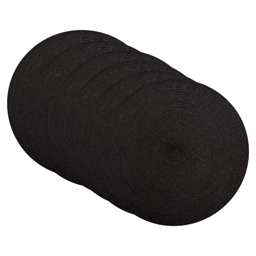 Black Table Accents Round Placemats