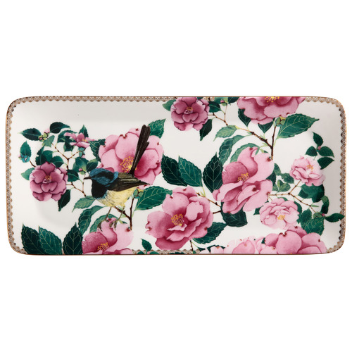 Pink & White Teas & C's Silk Road 33 x 15.5cm Platter