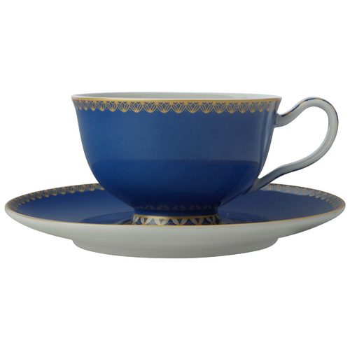 Blue Teas & C's Classic 200ml Footed Cup & Saucer