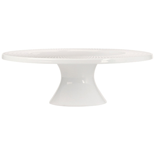 White Basics Diamonds 25cm Porcelain Footed Cake Stand